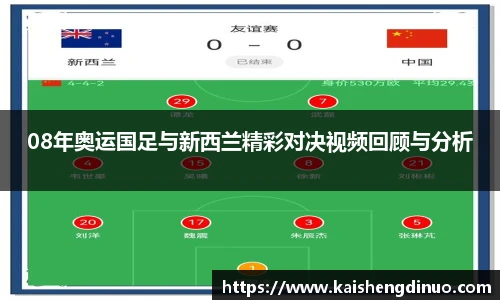 08年奥运国足与新西兰精彩对决视频回顾与分析